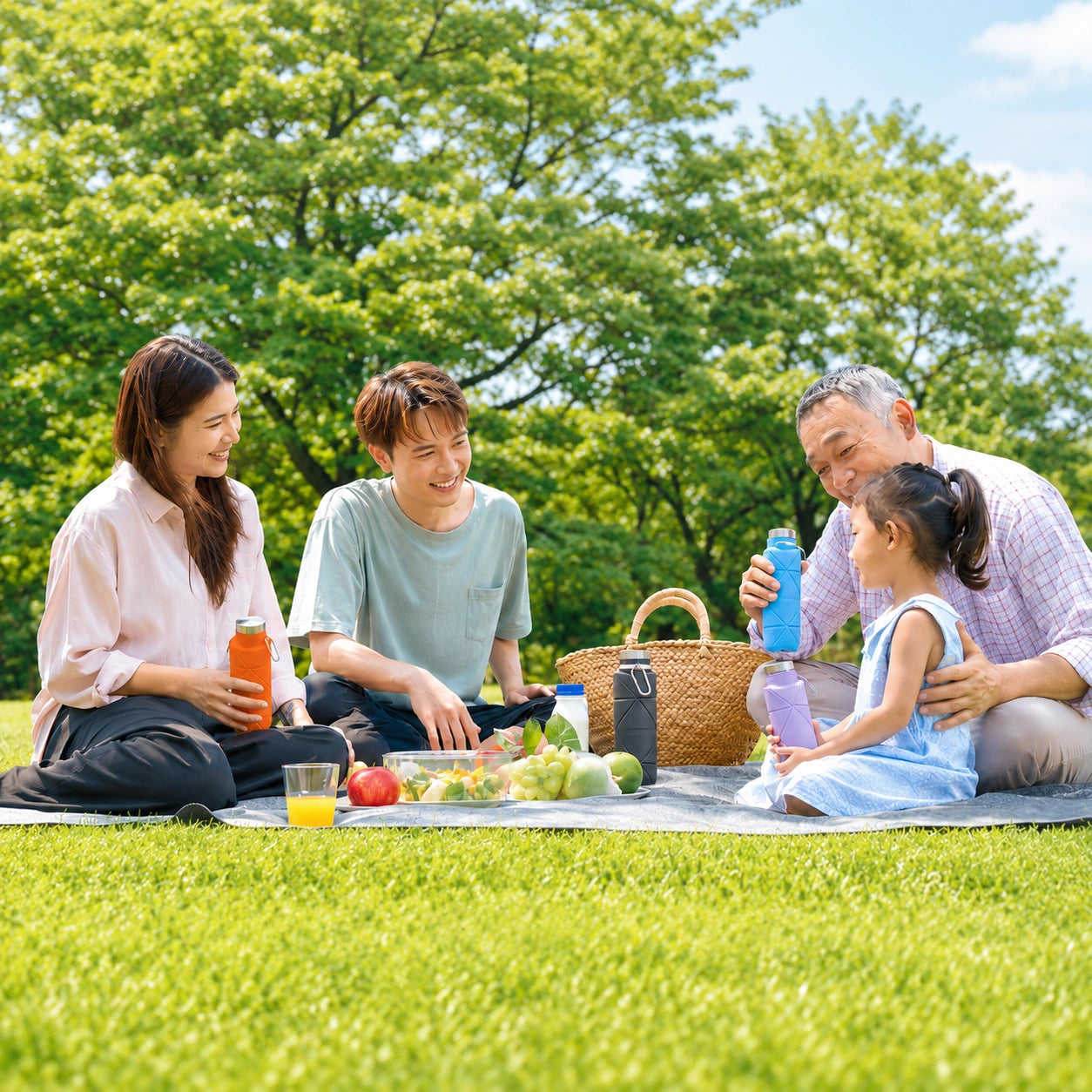【夏の水分補給に】折りたたみシリコンボトル™｜700mL 大容量