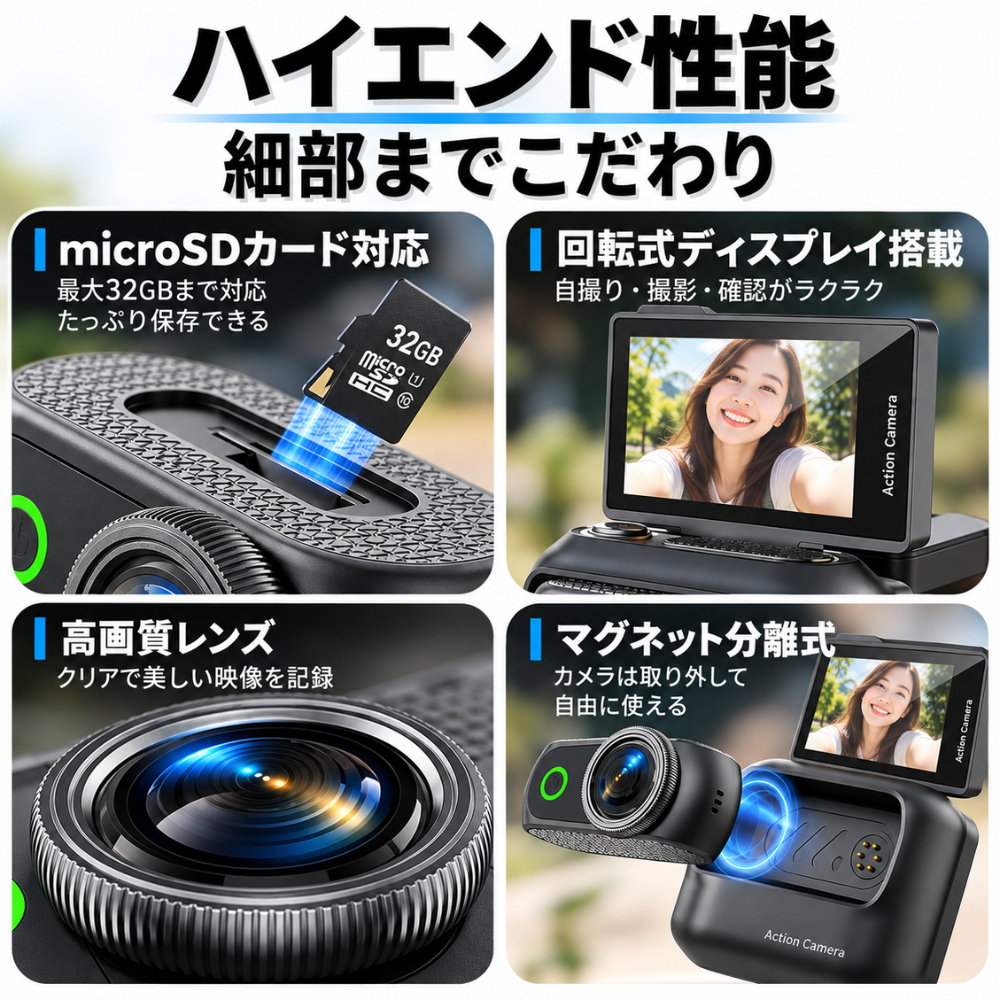 PACHIRI™【マグネット分離式ミニカメラ】