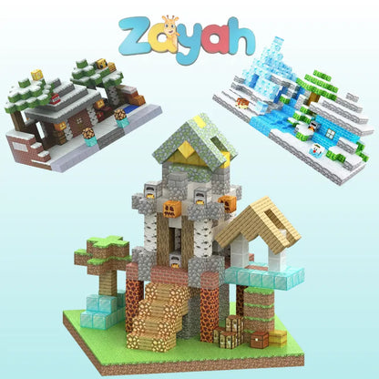 【最新テーマ登場】大容量版＼🏰城 ❄️雪の王国🏡雪邸宅／磁石ブロック™