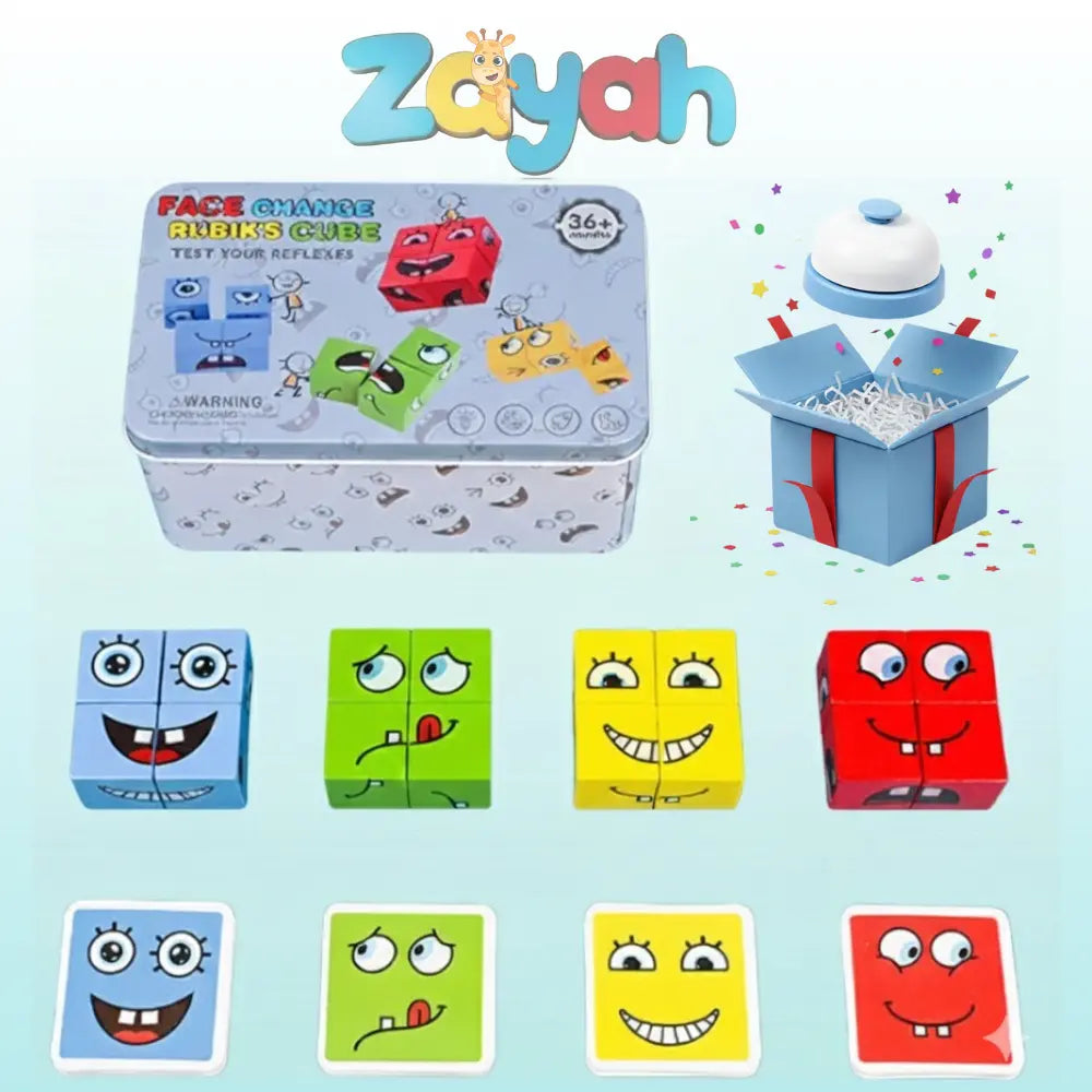 表情パズルキューブ™★家族・友だちと学んで遊べるフル知育セット
