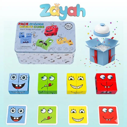 表情パズルキューブ™★家族・友だちと学んで遊べるフル知育セット