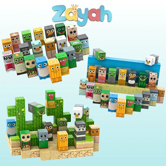 トゥントゥントゥンサフール™【知育磁石ブロック】キモカワキャラたち