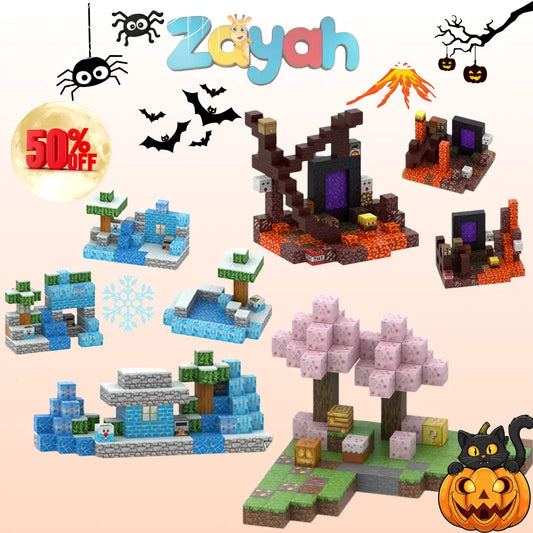 【最新テーマ登場】＼桜🌸火山🌋雪❄️／磁石ブロック™